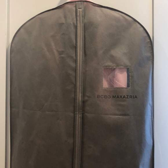 BCBG MaxAzria Pink V-Neck Feather-Hem Dress - Picture 7 of 7